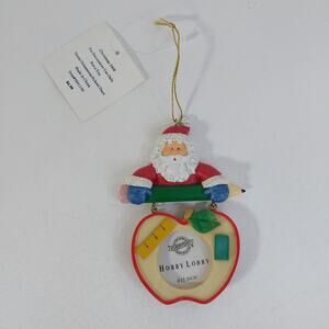 Santa Picture Frame Ornament Christmas Keepsake Holiday Decoration School‎ 2008